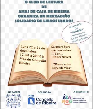 Fechas, información, programa, cartel, imágenes, mapa y ubicación de Mercadiño Solidario de Libros Usados (2025) en Ribeira