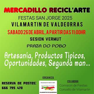 Mercadillo Recicl'arte en Vilamartín de Valdeorras