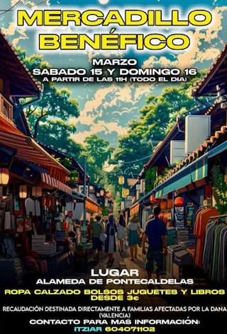 Fechas, información, programa, cartel, imágenes, mapa y ubicación de Mercadillo Benéfico  en  Ponte Caldelas