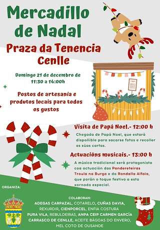 Fechas, información, programa, cartel, imágenes, mapa y ubicación de Mercado de Navidad (2025)  en  Cenlle