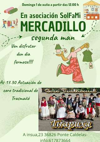 Fechas, información, programa, cartel, imágenes, mapa y ubicación de Mercadillo de Segunda Man  en  Ponte Caldelas