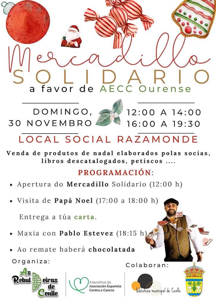 Mercadillo Solidario a Favor da Loita Contra o Cancro en Cenlle