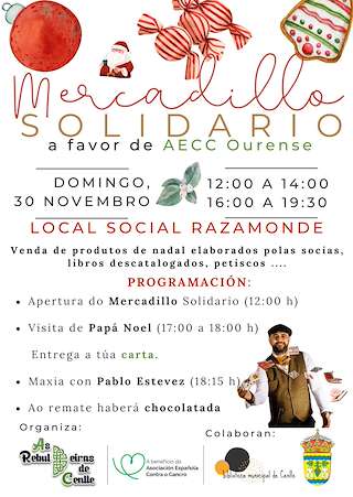 Fechas, información, programa, cartel, imágenes, mapa y ubicación de Mercadillo Solidario a Favor da Loita Contra o Cancro  en  Cenlle