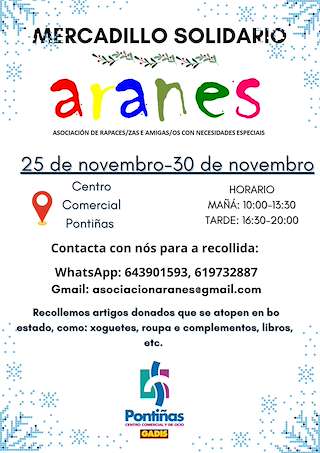 Fechas, información, programa, cartel, imágenes, mapa y ubicación de Mercadillo Solidario Aranes  en  Lalín