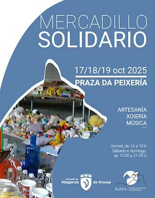 Fechas, información, programa, cartel, imágenes, mapa y ubicación de Mercadillo Solidario (2025)  en  Vilagarcía de Arousa