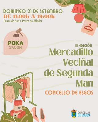 Fechas, información, programa, cartel, imágenes, mapa y ubicación de III Mercadillo Veciñal de Segunda Man  en  Esgos