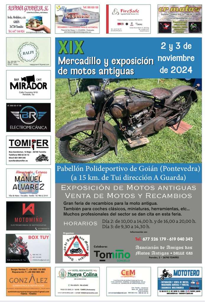 XIX Mercadillo y Exposición de Motos Antiguas en Tomiño