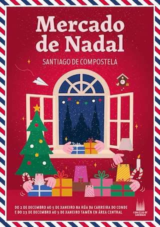 Mercado de Nadal (2025-2026) en Santiago de Compostela