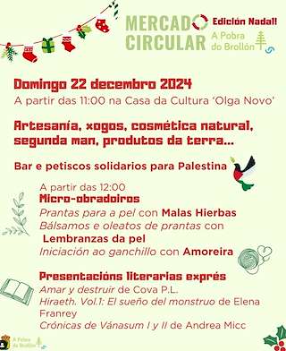 Fechas, información, programa, cartel, imágenes, mapa y ubicación de Mercado Circular - Edición Nadal   en  A Pobra do Brollón