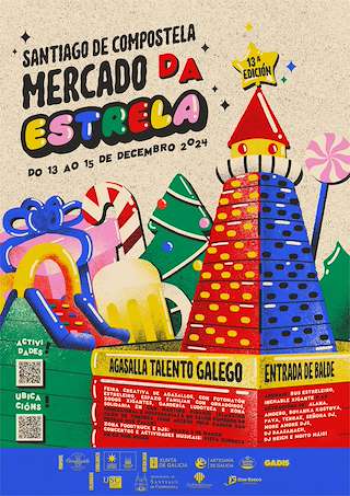 Fechas, información, programa, cartel, imágenes, mapa y ubicación de Mercado da Estrela  en  Santiago de Compostela