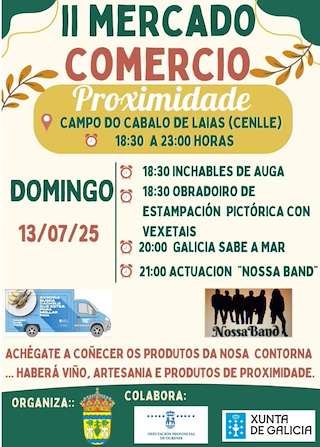 Fechas, información, programa, cartel, imágenes, mapa y ubicación de II Mercado de Comercio de Proximidade  en  Cenlle