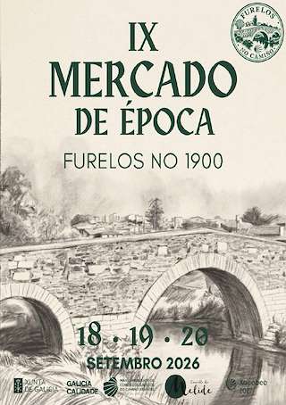 Fechas, información, programa, cartel, imágenes, mapa y ubicación de IX Mercado de Época de Furelos (2026)  en  Melide