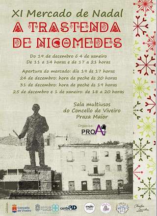 Fechas, información, programa, cartel, imágenes, mapa y ubicación de XI Mercado de Navidad – A Trastenda de Nicomedes (2025-2026) en Viveiro