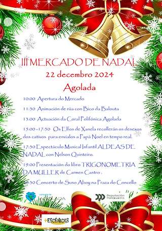 Fechas, información, programa, cartel, imágenes, mapa y ubicación de III Mercado de Nadal  en  Agolada