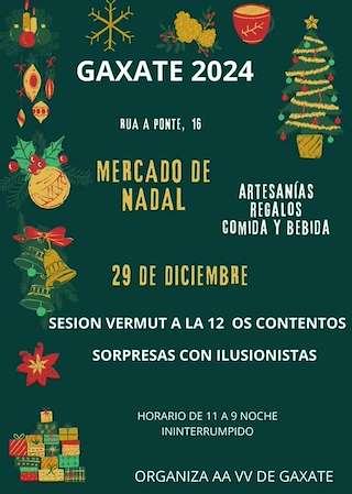 Fechas, información, programa, cartel, imágenes, mapa y ubicación de Mercado de Nadal de Gaxate  en  A Lama