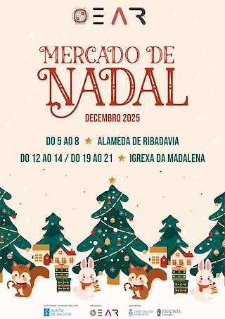 Fechas, información, programa, cartel, imágenes, mapa y ubicación de Mercado de Navidad de EAR (2025)  en  Ribadavia