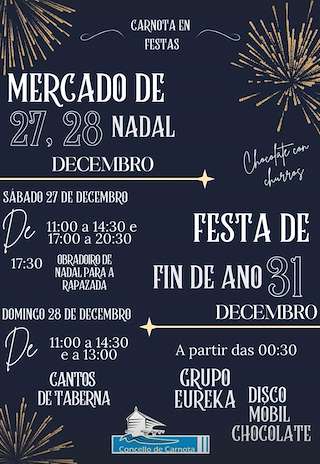 Fechas, información, programa, cartel, imágenes, mapa y ubicación de Mercado de Navidad - Fiesta de Fin de Año (2025) en Carnota