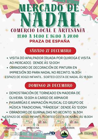 Fechas, información, programa, cartel, imágenes, mapa y ubicación de Mercado de Navidad (2025) en Quiroga
