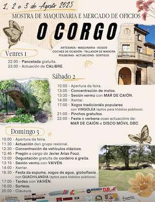 Fechas, información, programa, cartel, imágenes, mapa y ubicación de Mercado de Oficios   en  O Corgo