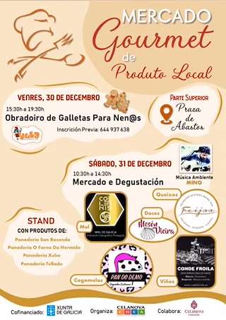 Fechas, información, programa, cartel, imágenes, mapa y ubicación de Mercado Gourmet de Produto Local  en  Celanova