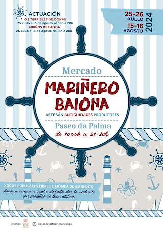 Fechas, información, programa, cartel, imágenes, mapa y ubicación de Mercado Mariñeiro  en  Baiona