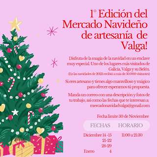 Fechas, información, programa, cartel, imágenes, mapa y ubicación de I Mercado Navideño de Artesanía  en  Valga