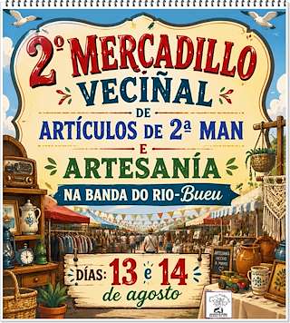 Fechas, información, programa, cartel, imágenes, mapa y ubicación de II Mercado Veciñal Banda do Río (2026) en Bueu