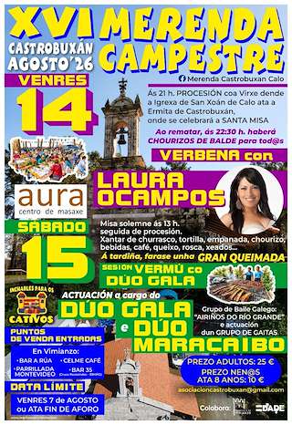 Fechas, información, programa, cartel, imágenes, mapa y ubicación de XVI Merenda Campestre (2026) en Vimianzo