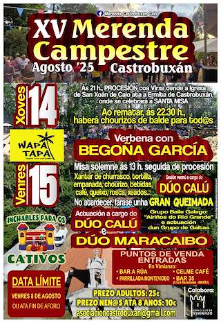 Fechas, información, programa, cartel, imágenes, mapa y ubicación de XV Merenda Campestre  en  Vimianzo