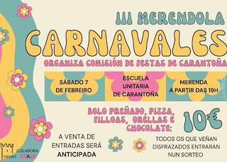 Fechas, información, programa, cartel, imágenes, mapa y ubicación de III Merendola de Carnavales (2026)  en  Vimianzo