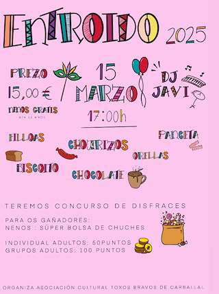 Fechas, información, programa, cartel, imágenes, mapa y ubicación de Merienda de Carnaval de Carballal  en  Santiago de Compostela