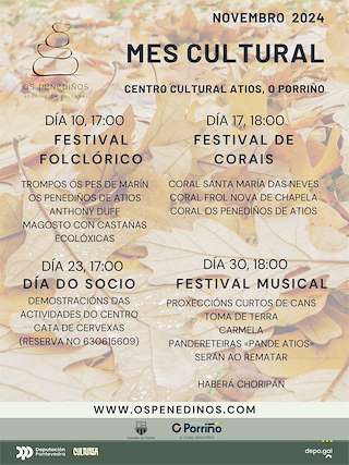 Fechas, información, programa, cartel, imágenes, mapa y ubicación de Mes Cultural de Atios  en  O Porriño