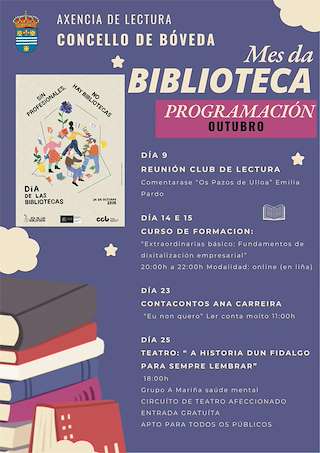 Fechas, información, programa, cartel, imágenes, mapa y ubicación de Mes da Biblioteca (2026)  en  Bóveda