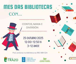 Fechas, información, programa, cartel, imágenes, mapa y ubicación de Mes das Bibliotecas (2025)  en  Trazo