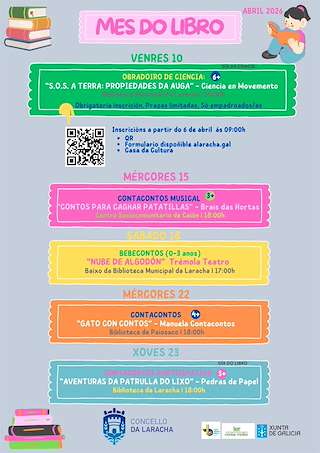 Fechas, información, programa, cartel, imágenes, mapa y ubicación de Mes do Libro (2026) en A Laracha