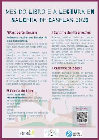 Fechas, información, programa, cartel, imágenes, mapa y ubicación de Mes do Libro e a Lectura  en  Salceda de Caselas