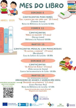Fechas, información, programa, cartel, imágenes, mapa y ubicación de Mes do Libro  en  Laracha