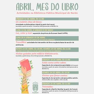 Fechas, información, programa, cartel, imágenes, mapa y ubicación de Mes do Libro (2026)  en  Narón