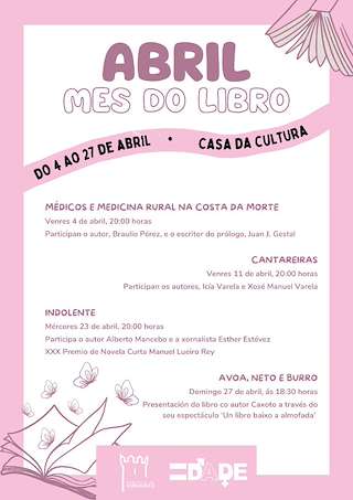 Fechas, información, programa, cartel, imágenes, mapa y ubicación de Mes do Libro  en  Vimianzo