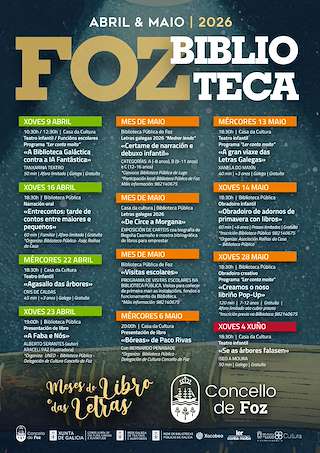 Fechas, información, programa, cartel, imágenes, mapa y ubicación de Mes dos Libros e das Letras (2026)  en  Foz
