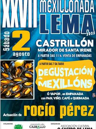Fechas, información, programa, cartel, imágenes, mapa y ubicación de XXVII Mexillonada de Lema  en  Carballo
