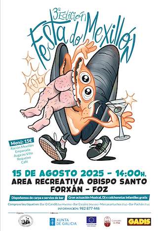 Fechas, información, programa, cartel, imágenes, mapa y ubicación de Mexillóns no Obispo Santo  en  Foz