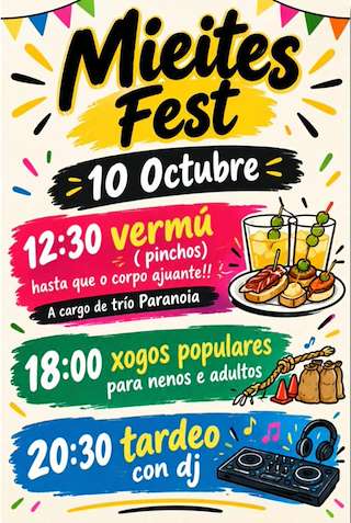 Fechas, información, programa, cartel, imágenes, mapa y ubicación de Mieites Fest (2026)  en  Boiro