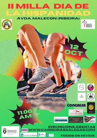 Fechas, información, programa, cartel, imágenes, mapa y ubicación de II Milla del Día de la Hispanidad (2025)  en  Ribeira