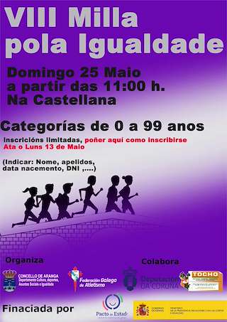 Fechas, información, programa, cartel, imágenes, mapa y ubicación de VIII Milla Popular Pola Igualdade  en  Aranga