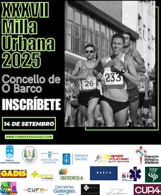 Fechas, información, programa, cartel, imágenes, mapa y ubicación de XXXVII Milla Urbana Festas do Cristo  en  O Barco de Valdeorras