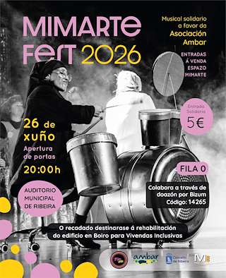 Fechas, información, programa, cartel, imágenes, mapa y ubicación de Mimarte Fest (2026) en Ribeira