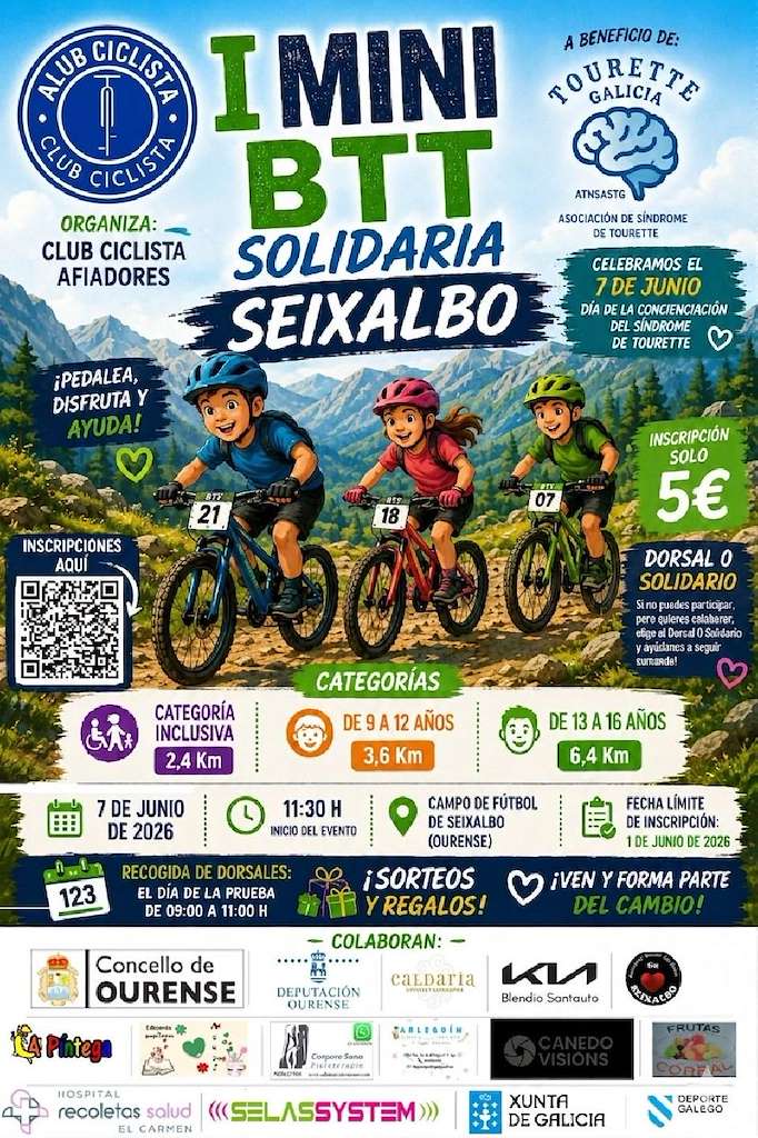 I Mini BTT Solidaria de Seixalbo (2026) en Ourense