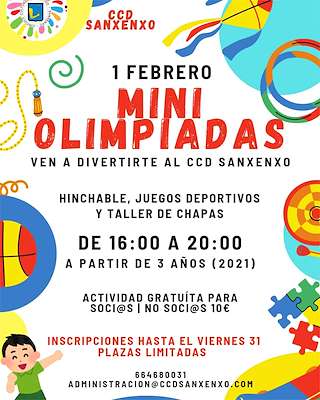 Fechas, información, programa, cartel, imágenes, mapa y ubicación de Mini Olimpiadas   en  Sanxenxo