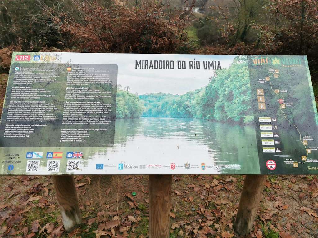 Miradoiro do Río Umia en Caldas de Reis